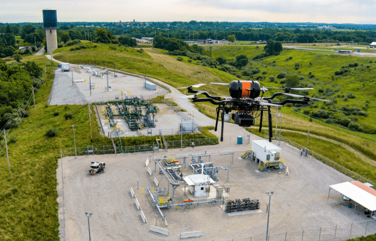 Hydrogen fuel cell drones for pipeline inspection